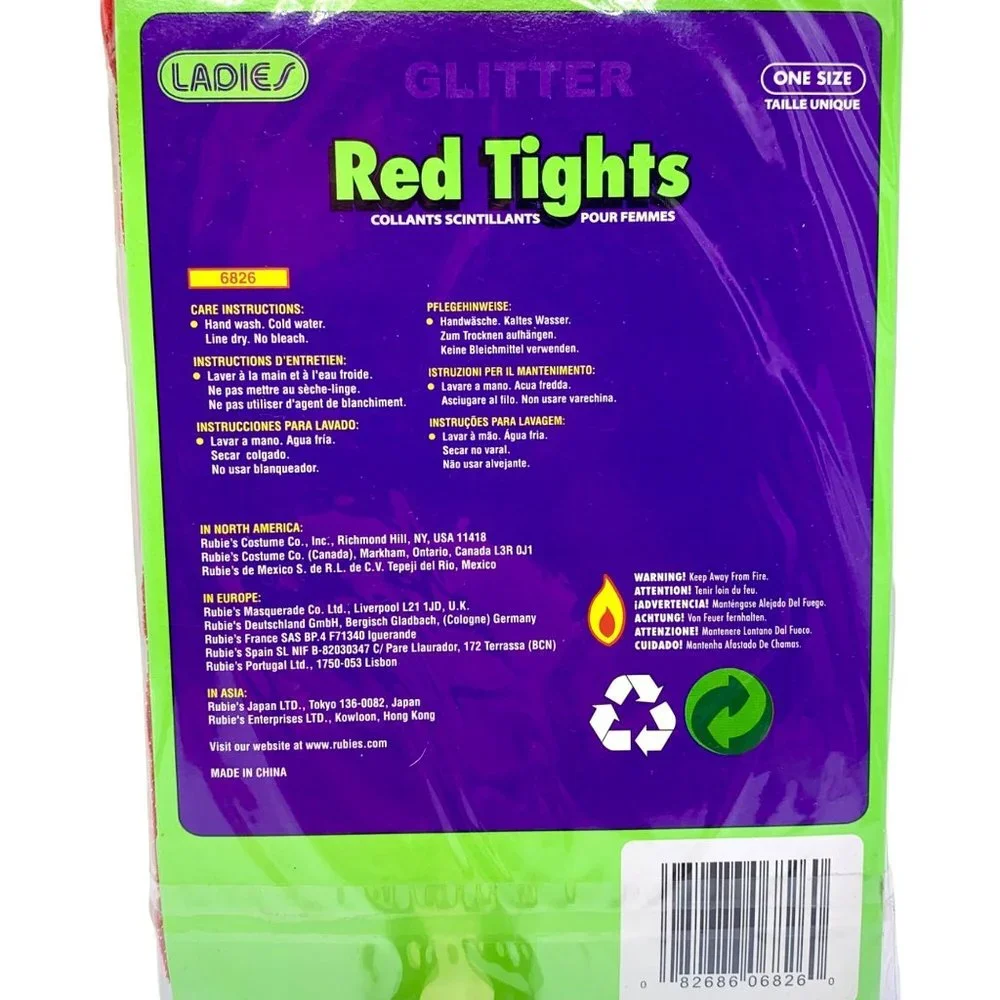 Sexy Red Glitter One Size Stockings Hosiery Cosplay Costume Tights 6826